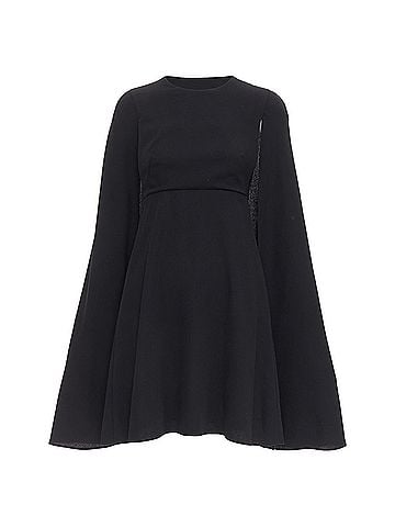 Mario Valentino Valentino black silk cape mini dress (view 1)