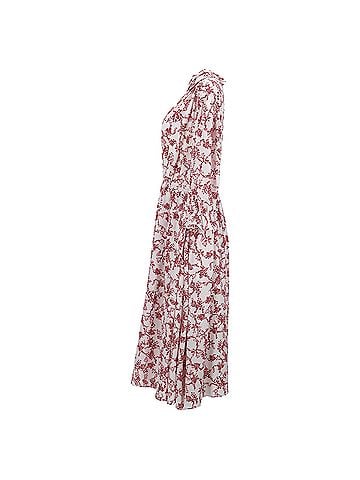 Emilia Wickstead  Emilia Wickstead Floral Printed Midi Dress in Red Polyester (view 2)