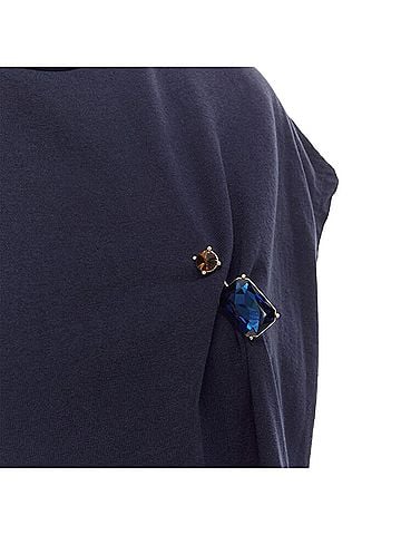 Acne Acne Studios cotton jewel pin oversized casual dress (view 2)