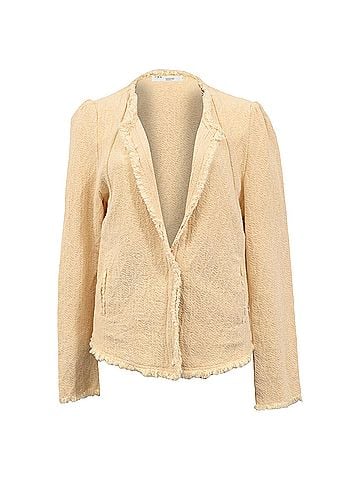 IRO Iro Rosia Tweed Knit Jacket in Beige Cotton (view 1)
