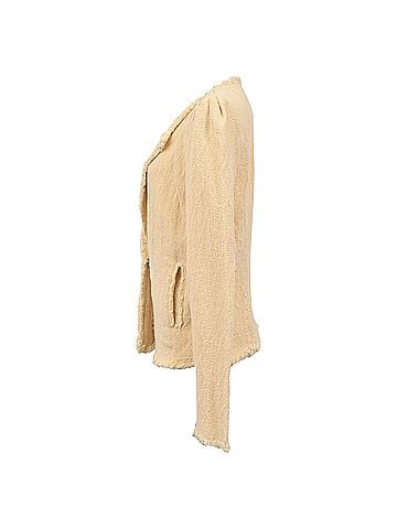 IRO Iro Rosia Tweed Knit Jacket in Beige Cotton (view 2)