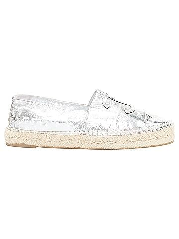 Chanel Chanel Laminated Goatskin CC Logo Jute Espadrilles (view 1)