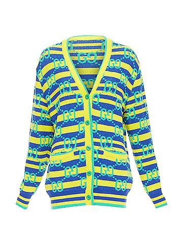 Gucci Gucci gg monogram stripe cardigan (view 1)