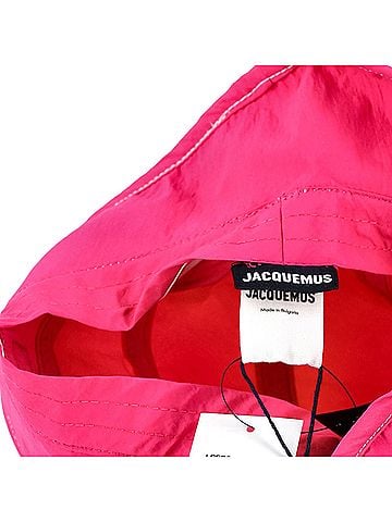 Jacquemus Jacquemus  Le Bob Frescu Bucket Hat in Pink Nylon (view 2)