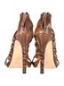 Giuseppe Zanotti 100% Leather Tan Giuseppe Zanotti Strappy Sandals in Brown Python Embossed Leather  Size EU 40 - photo 4
