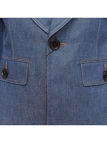 Saint Laurent Saint Laurent denim Power shoulder blazer mini dress (view 2)