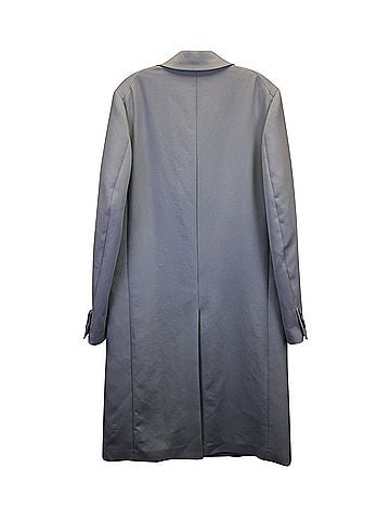 Joseph Joseph Tailored Double-Breasted Long Coat in Light Blue Cotton (view 2)