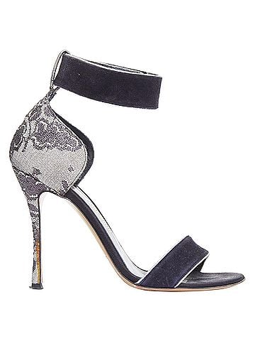 Nicholas Kirkwood Nicholas Kirkwood suede lace overlay sandals (view 1)