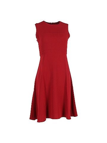Joseph  Joseph Knee-Length Sleeveless Skater Dress in Red Viscose (view 1)