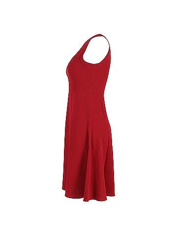 Joseph  Joseph Knee-Length Sleeveless Skater Dress in Red Viscose (view 2)