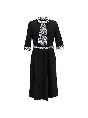 Erdem Erdem Gilliam Floral-print Dress In Black Viscose (view 1)