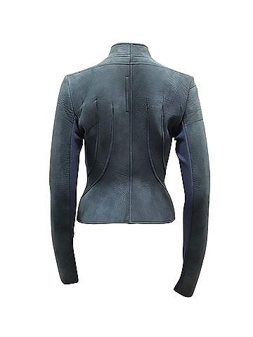 Rick Owens Rick Owens Lilies Campala Jacket in Blue Suede (view 2)