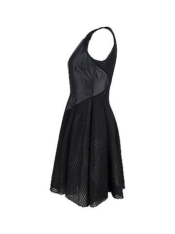 Antonio Berardi Antonio Berardi Sleeveless Open-Knit Mini Dress in Black Polyamide (view 2)