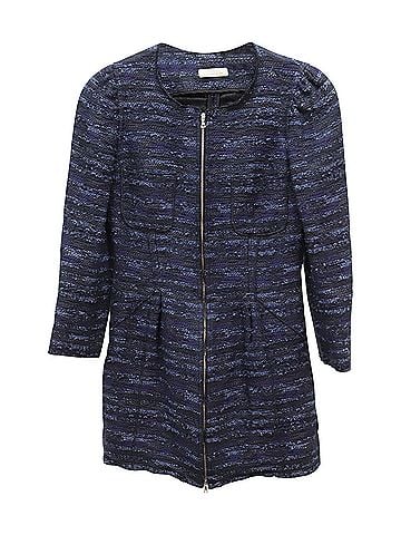 Nina Ricci Nina Ricci Front-Zip Jacket in Navy Blue Acrylic Tweed (view 1)