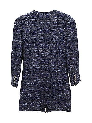 Nina Ricci Nina Ricci Front-Zip Jacket in Navy Blue Acrylic Tweed (view 2)