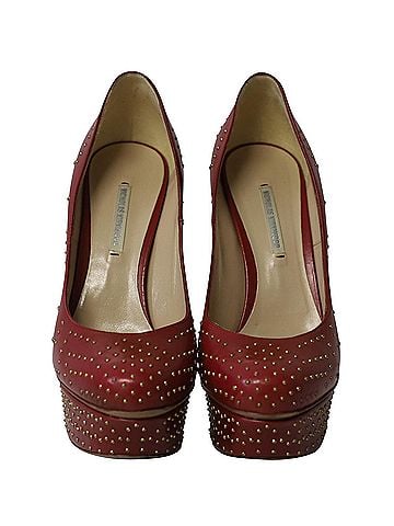 Nicholas Kirkwood Nicholas Kirkwood Studded Platform High Heel Pumps in Red Leather  (view 2)