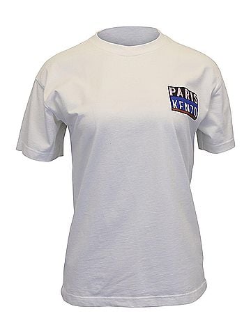 Kenzo Kenzo Paris Logo-Print T-shirt in White Cotton (view 1)