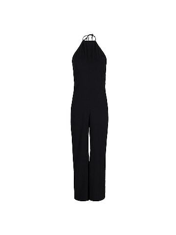 BA&SH Ba&Sh Halter Jumpsuit in Black Viscose (view 1)