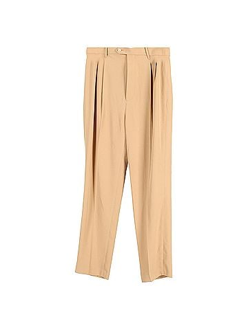 Iris & Ink Iris & Ink Pleated Pants in Beige Cotton (view 1)