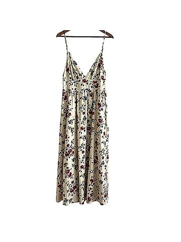 Caroline Constas floral linen blend boho chic costal maxi dress Casual Dress (view 2)