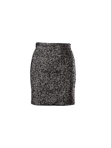 Dsquared2 Dsquared2 Herringbone Pencil Skirt in Black Wool (view 2)
