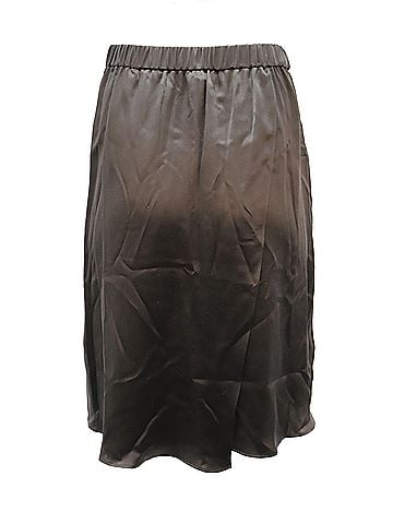 Vince. Vince Slit Skirt in Black Silk (view 2)