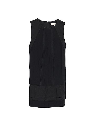 Vanessa Bruno Vanessa Bruno Patchwork Sleeveless Dress in Black Cotton (view 1)