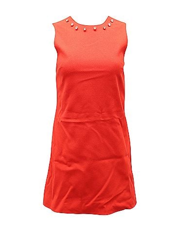 Christopher Kane Christopher Kane Crystal Embellished Mini Dress in Red Wool (view 1)