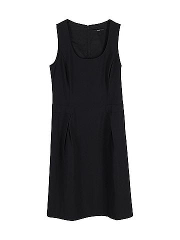 HUGO BOSS Hugo Boss Sleeveless Shift Dress in Black Wool (view 1)