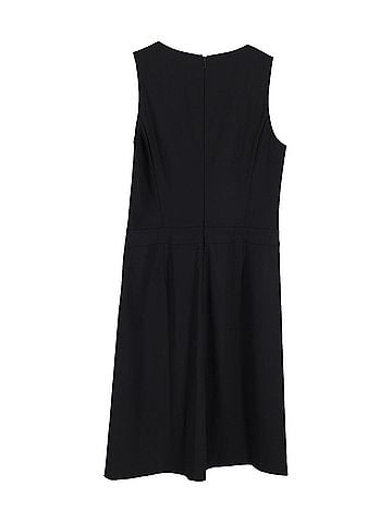 HUGO BOSS Hugo Boss Sleeveless Shift Dress in Black Wool (view 2)