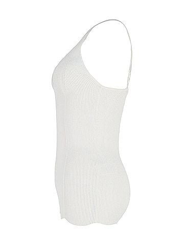 Sandro Sandro Knit Sleeveless Top in White Cotton (view 2)