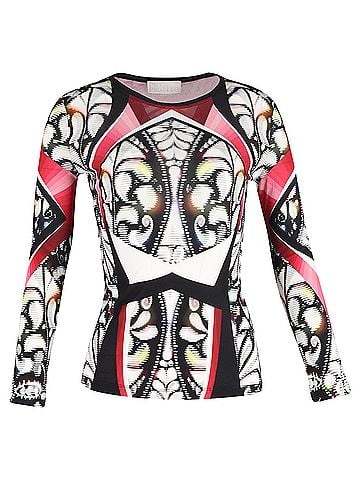 Peter Pilotto Peter Pilotto Printed Long Sleeve Top in Multicolor Viscose (view 1)