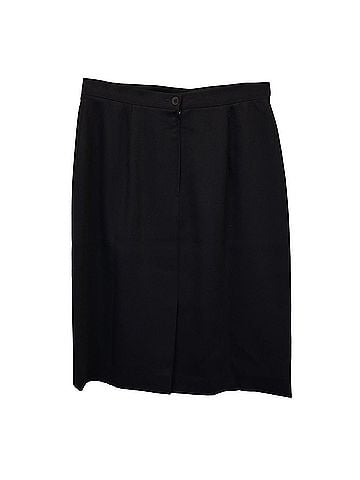 Giorgio Armani Giorgio Armani Le Collezioni Pencil Skirt in Black Wool (view 2)