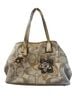 Coach 100% Leather Floral Brown Gold Purple Leather Shoulder Bag One size - photo 1