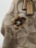 Coach 100% Leather Floral Brown Gold Purple Leather Shoulder Bag One size - photo 3