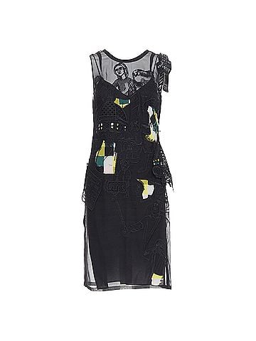 Emilio Pucci Emilio Pucci black sheer colorful inserts sheer dress (view 1)