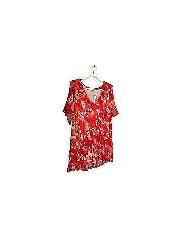 IRO NWT IRO Mixed Red Arama Short Sleeve Dress Size 12 Cocktail Dress (view 2)