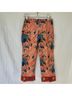 Boston Proper 100% Cotton Print Orange Blue Casual Pants Size 6 - photo 4