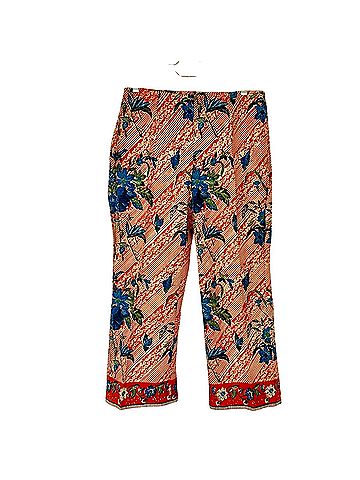 Boston Proper Border Print Cropped Pants Casual Pants (view 2)