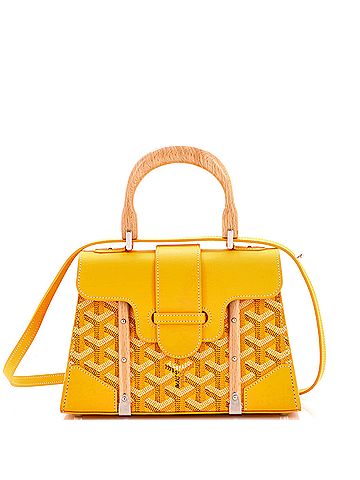 Goyard Structured Saigon Top Handle Bag Coated Canvas with Leather Mini (view 1)