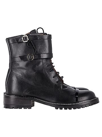 Malone Souliers Malone Souliers Combat Boots in Black Leather (view 1)