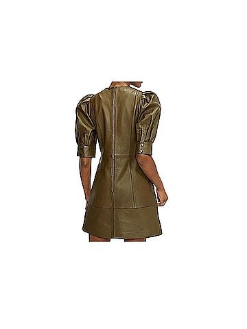 Ted Baker London Ted Baker London Luata Lambs Leather Puff Sleeve Mini Dress Cocktail Dress (view 2)
