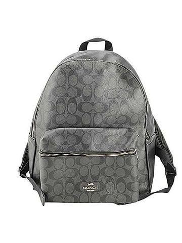 Coach COACH Coach Backpack Signature F58314 Black Leather Men's Women's (view 1)