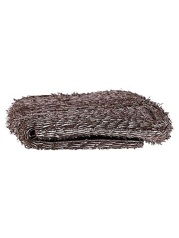 Anya Hindmarch  Anya Hindmarch Rosalyn Fringed Clutch Bag in Metallic Grey Leather (view 2)