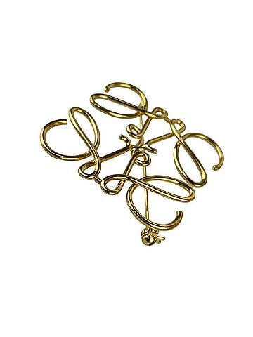 Loewe LOEWE Anagram Brooch, Gold Metal, for Men and Women (view 2)