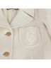 Gucci 100% Wool White Double Embroidered Coat Size M - photo 5