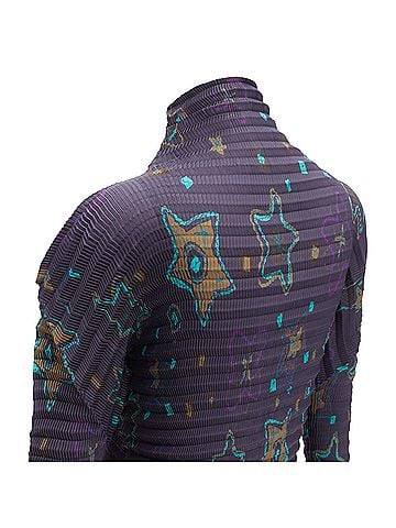 Issey Miyake Issey Miyake Pleats Please star collar pleated top (view 2)