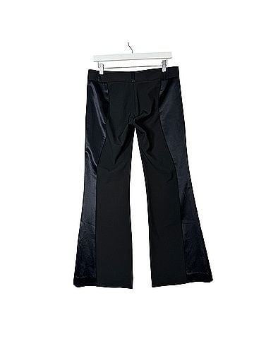 YA-YA Satin Tuxedo Trousers Low Rise Flare Dress Pants (view 2)