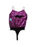 Free People Solid Purple Black Bodysuit Size XS - photo 2