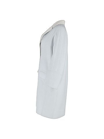 Loro Piana Loro Piana Buttoned Coat in Light Blue Wool (view 2)